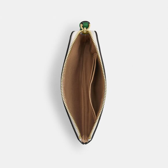 Corner Zip Wristlet In Signature Canvas With Varsity Stripe - Picture 3 of 3